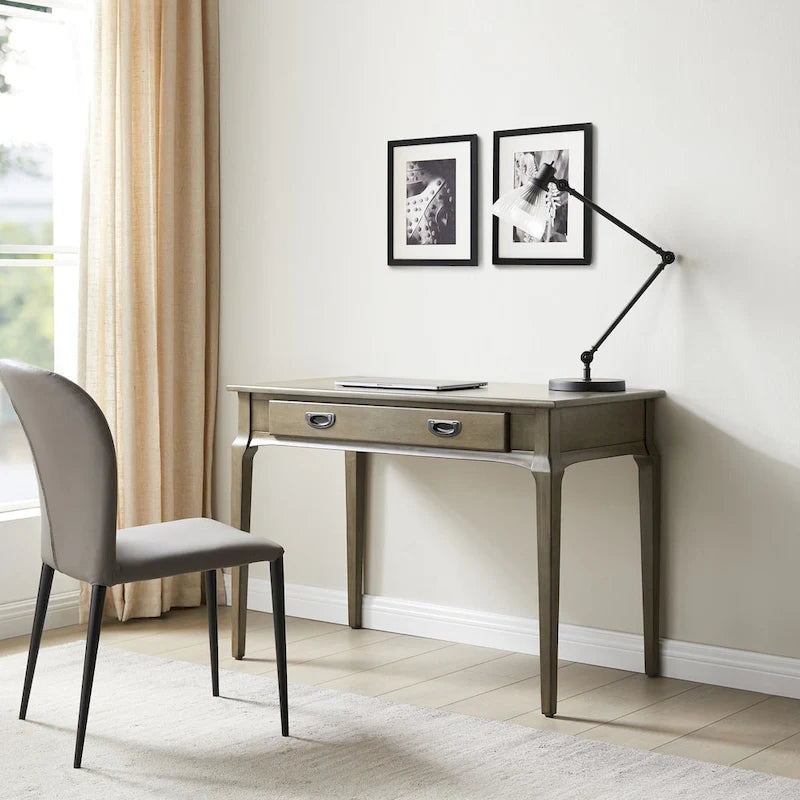 Bureau pour ordinateur portable Stratus en bois massif avec tiroir à clavier rabattable à l'avant