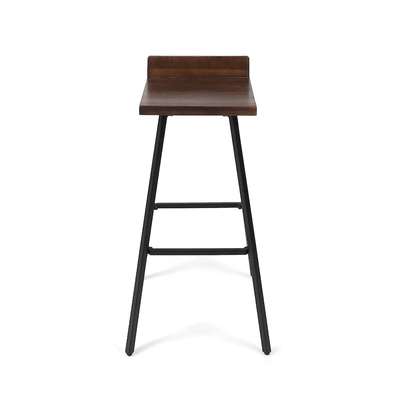 Tabourets de bar d'intérieur contemporains en bois d'acacia Bidwell (lot de 2) par Christopher Knight Home