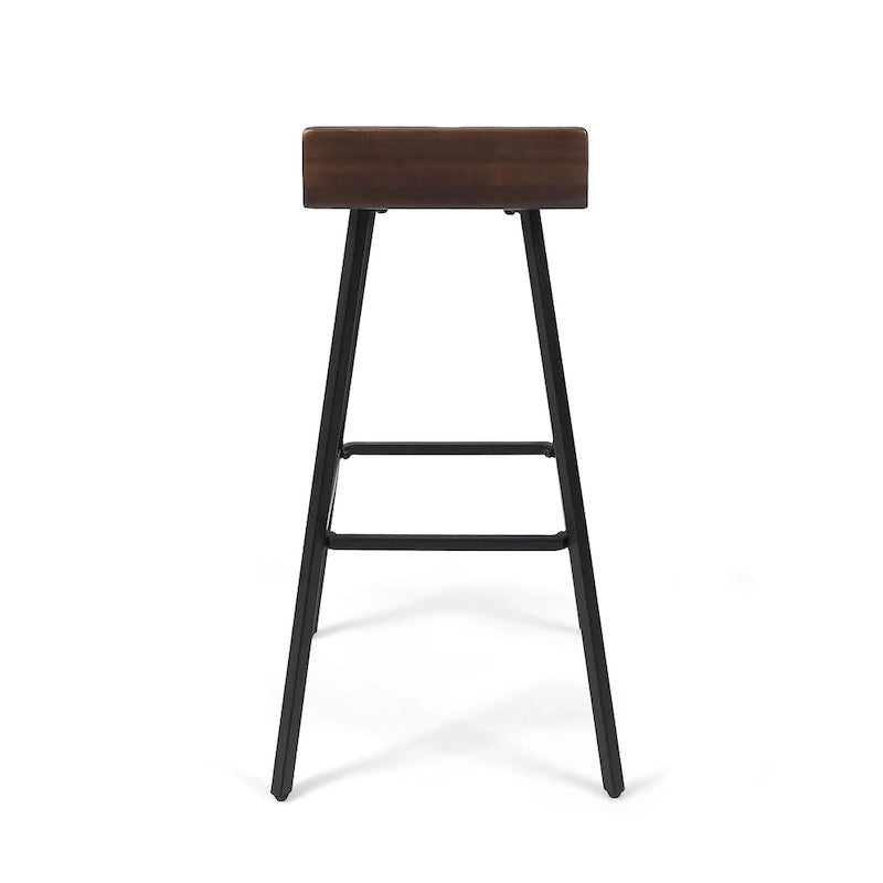 Tabourets de bar d'intérieur contemporains en bois d'acacia Bidwell (lot de 2) par Christopher Knight Home
