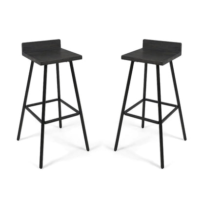 Tabourets de bar d'intérieur contemporains en bois d'acacia Bidwell (lot de 2) par Christopher Knight Home