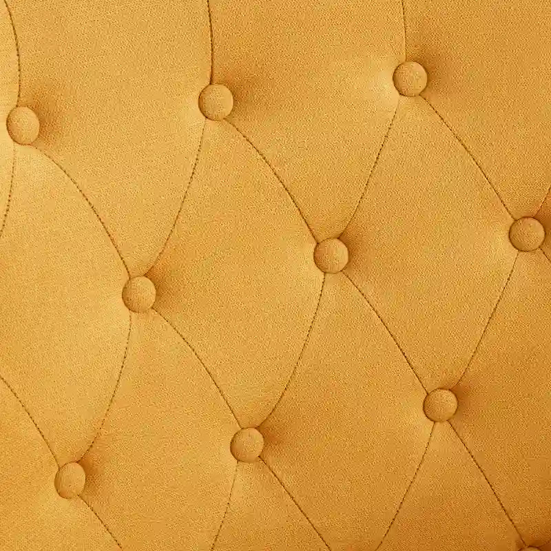 Fauteuil club capitonné avec repose-pieds et coussin