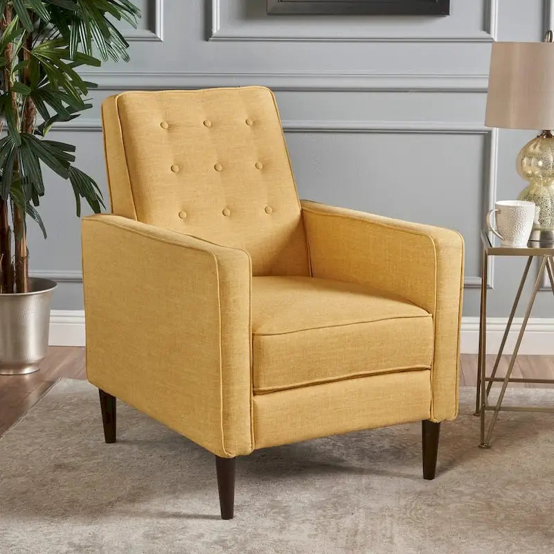 Fauteuil inclinable Mervynn en tissu capitonné, style moderne du milieu du siècle, par Christopher Knight Home