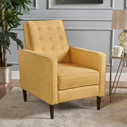 Fauteuil inclinable Mervynn en tissu capitonné, style moderne du milieu du siècle, par Christopher Knight Home