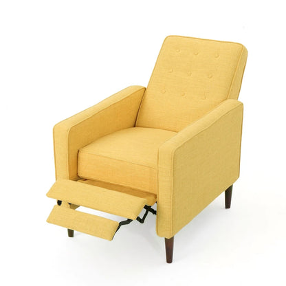 Fauteuil inclinable Mervynn en tissu capitonné, style moderne du milieu du siècle, par Christopher Knight Home