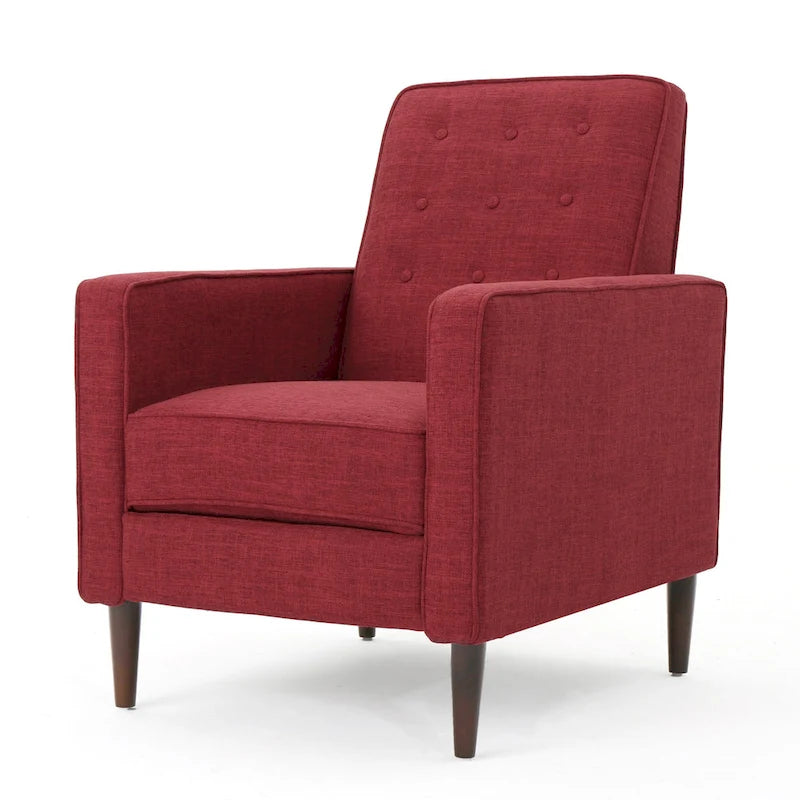 Fauteuil inclinable Mervynn en tissu capitonné, style moderne du milieu du siècle, par Christopher Knight Home