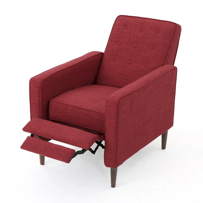 Fauteuil inclinable Mervynn en tissu capitonné, style moderne du milieu du siècle, par Christopher Knight Home
