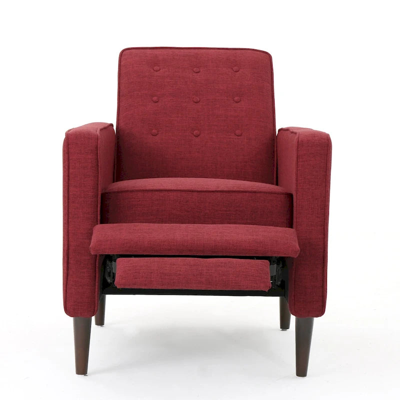 Fauteuil inclinable Mervynn en tissu capitonné, style moderne du milieu du siècle, par Christopher Knight Home