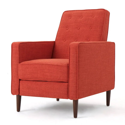 Fauteuil inclinable Mervynn en tissu capitonné, style moderne du milieu du siècle, par Christopher Knight Home