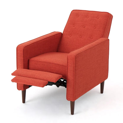 Fauteuil inclinable Mervynn en tissu capitonné, style moderne du milieu du siècle, par Christopher Knight Home
