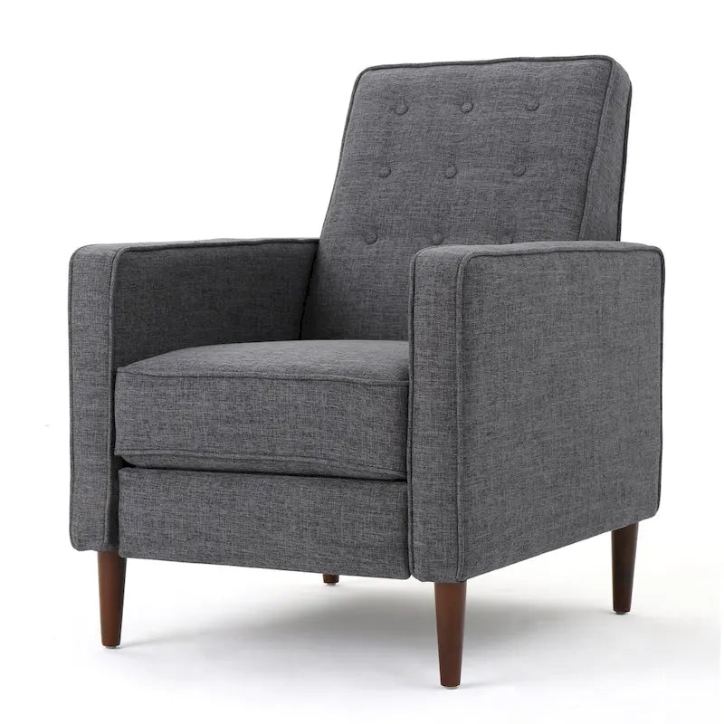 Fauteuil inclinable Mervynn en tissu capitonné, style moderne du milieu du siècle, par Christopher Knight Home