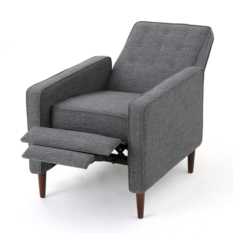 Fauteuil inclinable Mervynn en tissu capitonné, style moderne du milieu du siècle, par Christopher Knight Home