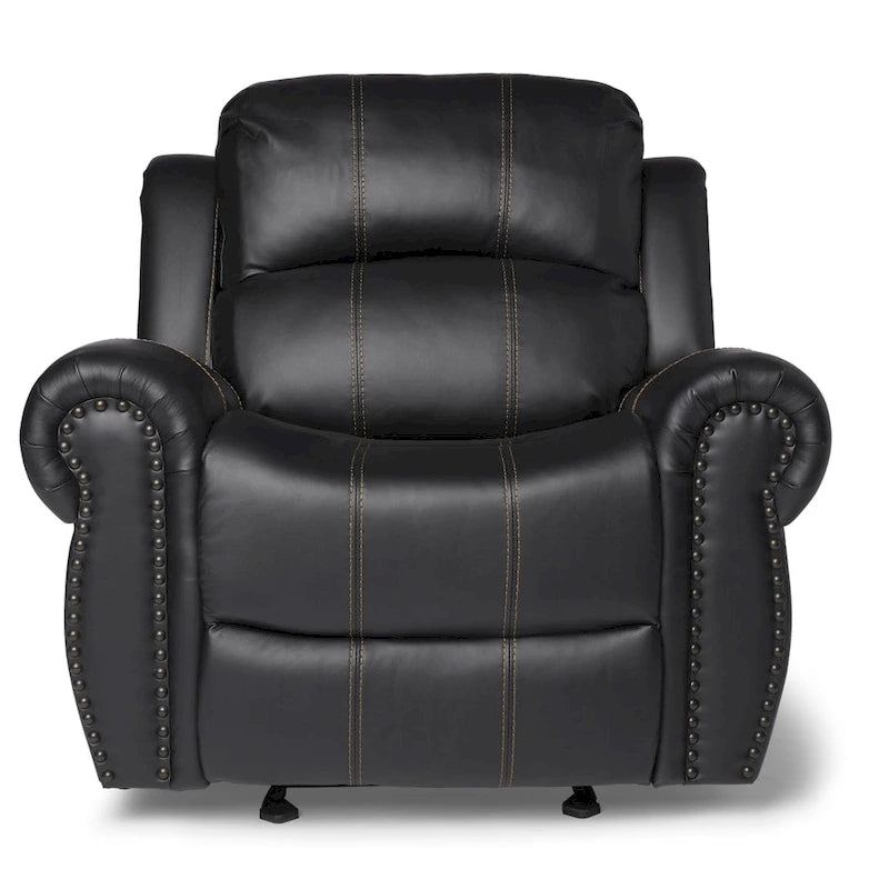 Fauteuil inclinable à bascule Charlie en similicuir par Christopher Knight Home