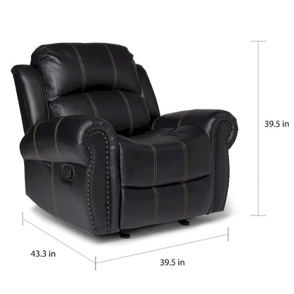 Fauteuil inclinable à bascule Charlie en similicuir par Christopher Knight Home