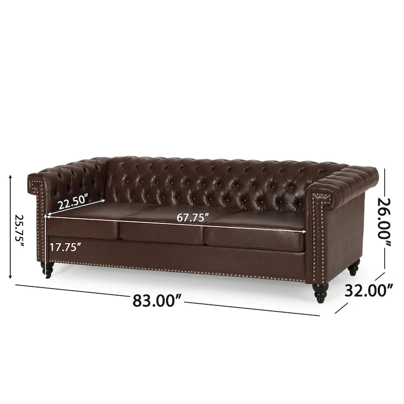 Canapé Chesterfield capitonné 3 places Parkhurst de Christopher Knight Home