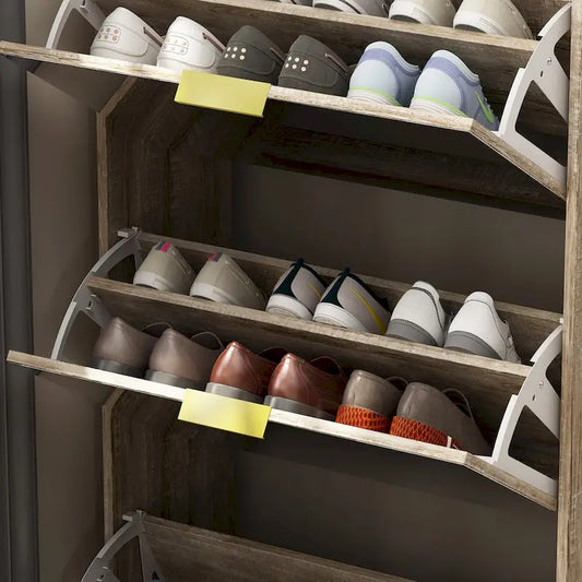 Kerrogee Floor Standing Mirror Shoe Cabinet Closet Shoe Organizers