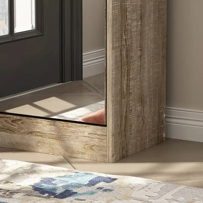 Meuble à chaussures sur pied Kerrogee avec miroir et organisateur de chaussures