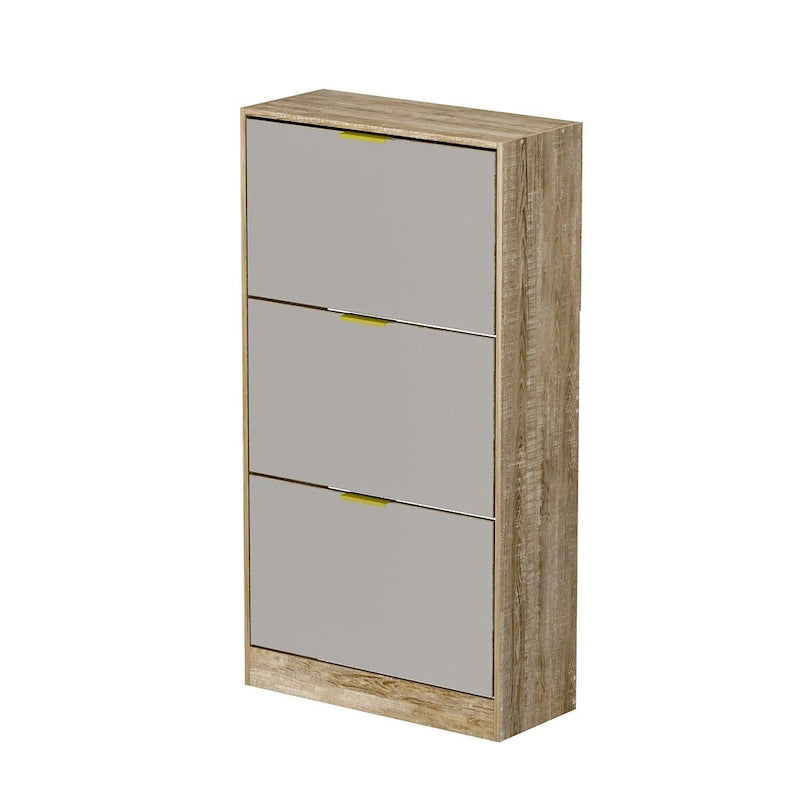 Meuble à chaussures sur pied Kerrogee avec miroir et organisateur de chaussures