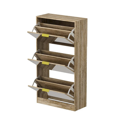 Meuble à chaussures sur pied Kerrogee avec miroir et organisateur de chaussures