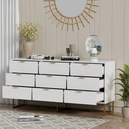 Commode à 9 tiroirs, tour de rangement, meuble de chambre, organisateur de salon