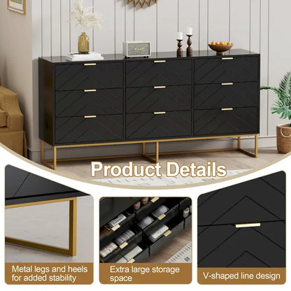 Commode à 9 tiroirs, tour de rangement, meuble de chambre, organisateur de salon