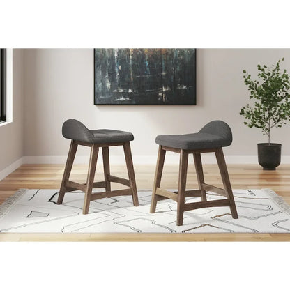 Tabourets de bar rembourrés Signature Design by Ashley Lyncott (lot de 2) - 48 cm (L) x 51 cm (P) x 74 cm (H)