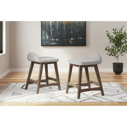 Signature Design by Ashley Lyncott Upholstered Counter Height Bar Stool (Set of 2) - 19W x 20D x 29H