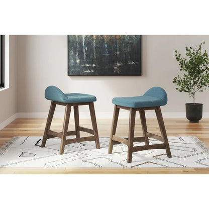 Tabourets de bar rembourrés Signature Design by Ashley Lyncott (lot de 2) - 48 cm (L) x 51 cm (P) x 74 cm (H)