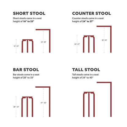 Tabourets de bar Linon Willamette en similicuir (lot de 2) - Hauteur comptoir