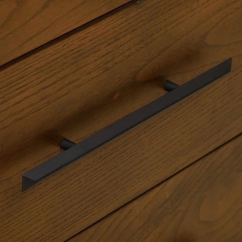 Commode en bois Emery Pecan à 6 tiroirs