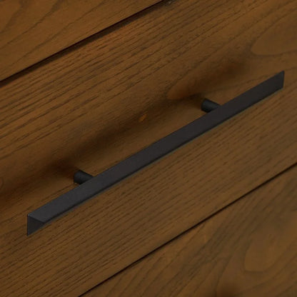 Commode en bois Emery Pecan à 6 tiroirs