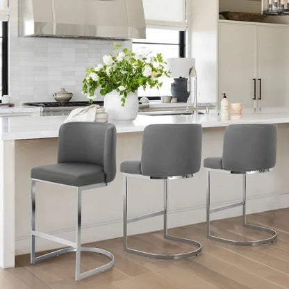 26 Upholstered Bar Stools, Counter Height Stools - 18.11W x 19.69D x 37.4H
