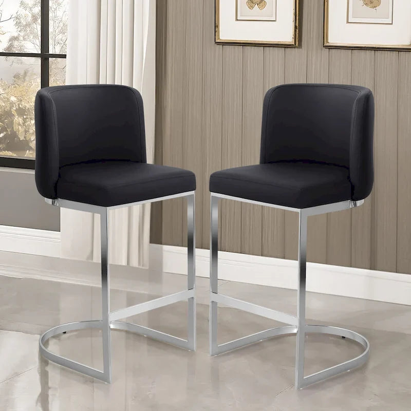 26 tabourets de bar rembourrés, hauteur comptoir - 46 cm (L) x 50 cm (P) x 95 cm (H)