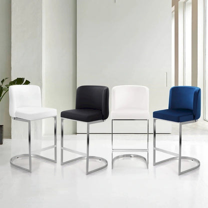 26 tabourets de bar rembourrés, hauteur comptoir - 46 cm (L) x 50 cm (P) x 95 cm (H)