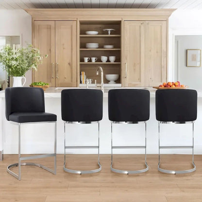 26 tabourets de bar rembourrés, hauteur comptoir - 46 cm (L) x 50 cm (P) x 95 cm (H)