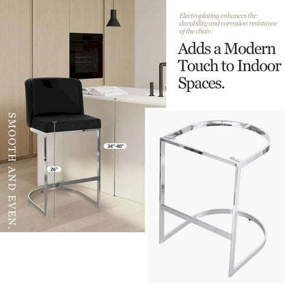 26 tabourets de bar rembourrés, hauteur comptoir - 46 cm (L) x 50 cm (P) x 95 cm (H)