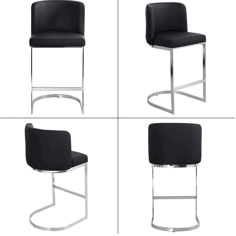 26 tabourets de bar rembourrés, hauteur comptoir - 46 cm (L) x 50 cm (P) x 95 cm (H)