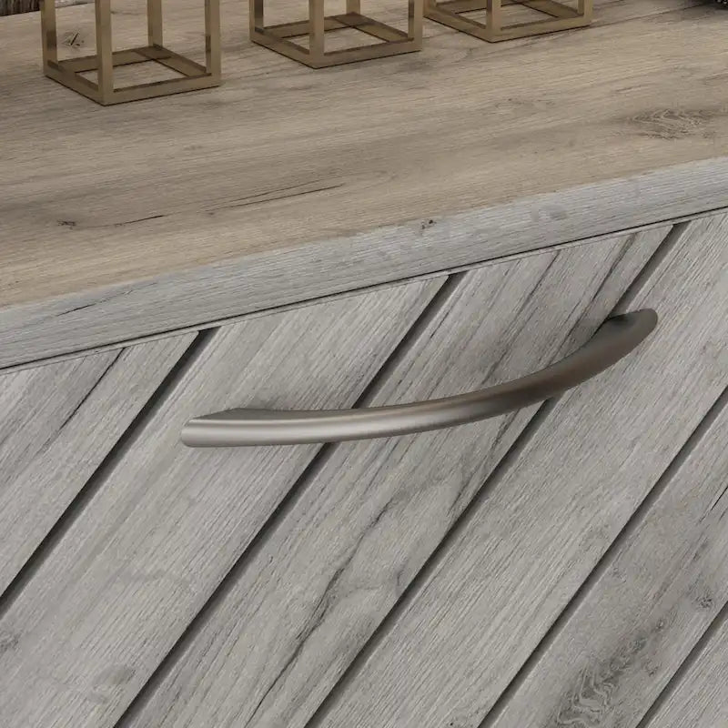 Meuble à chaussures Kerrogee pour 18 paires avec 3 tiroirs rabattables, bois/gris