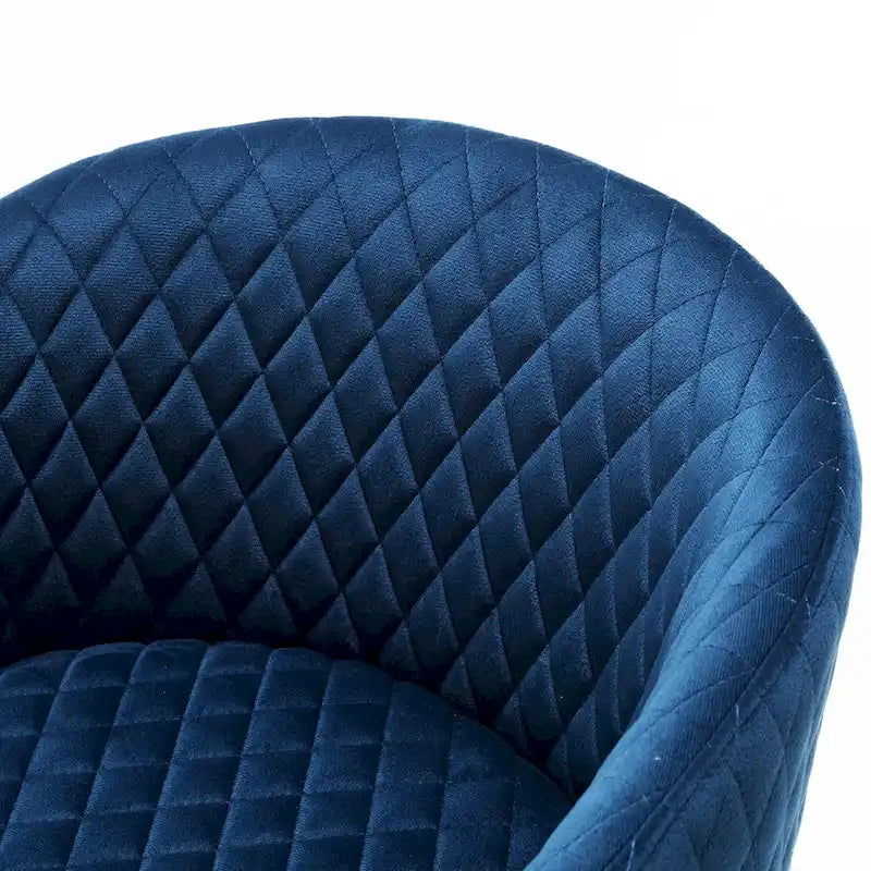 Tabourets de bar hauts, revêtus de velours, avec accoudoirs et pieds en métal - 86 cm (H) x 51 cm (L) x 53 cm (P)