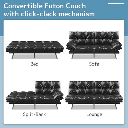 Canapé-lit futon en mousse à mémoire de forme, canapé-lit convertible, canapé deux places pliable
