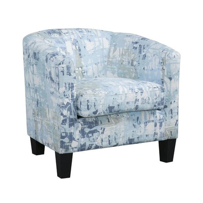 Fauteuil d'appoint capitonné Grafton Home Enzo, bleu ardoise mystérieux