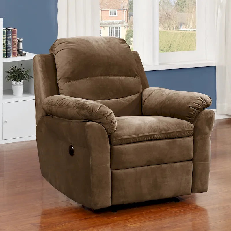 Copper Grove Roseway Brown Fabric Transitional Massage Power Recliner