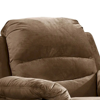 Fauteuil inclinable électrique de massage Copper Grove Roseway en tissu marron