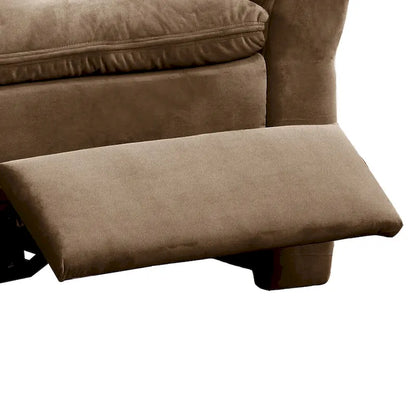 Fauteuil inclinable électrique de massage Copper Grove Roseway en tissu marron