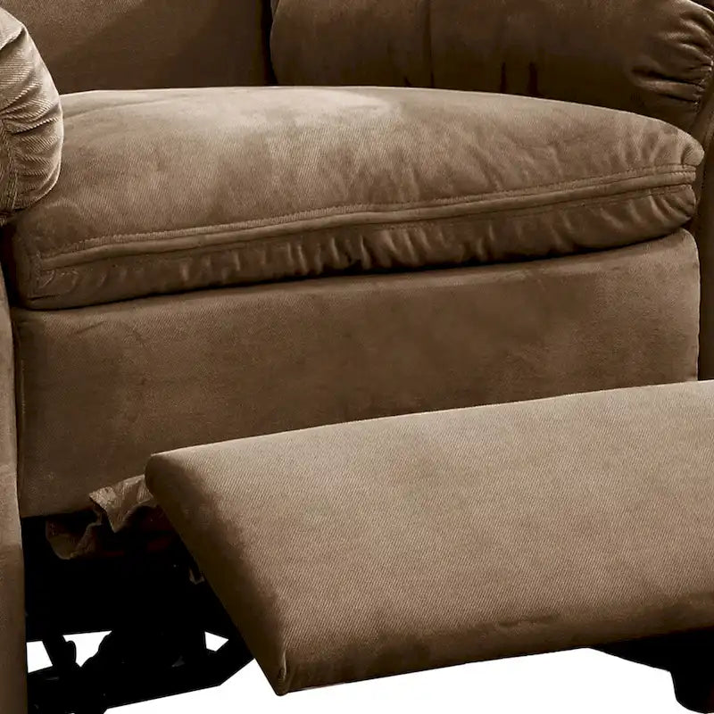 Fauteuil inclinable électrique de massage Copper Grove Roseway en tissu marron