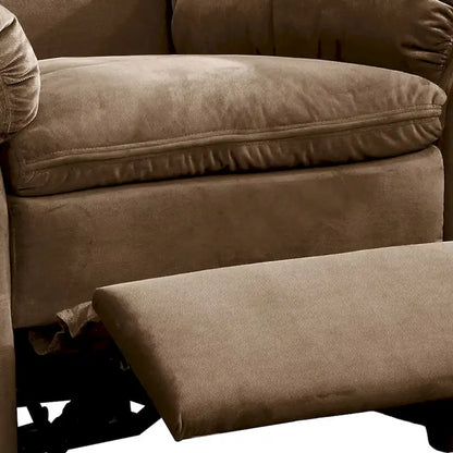 Fauteuil inclinable électrique de massage Copper Grove Roseway en tissu marron