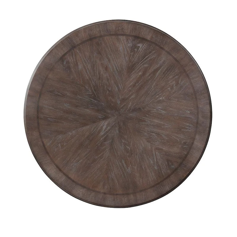 Table de salle à manger ronde en bois brun rustique de 60 pouces de Gray Barn Cornerways