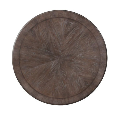 Table de salle à manger ronde en bois brun rustique de 60 pouces de Gray Barn Cornerways
