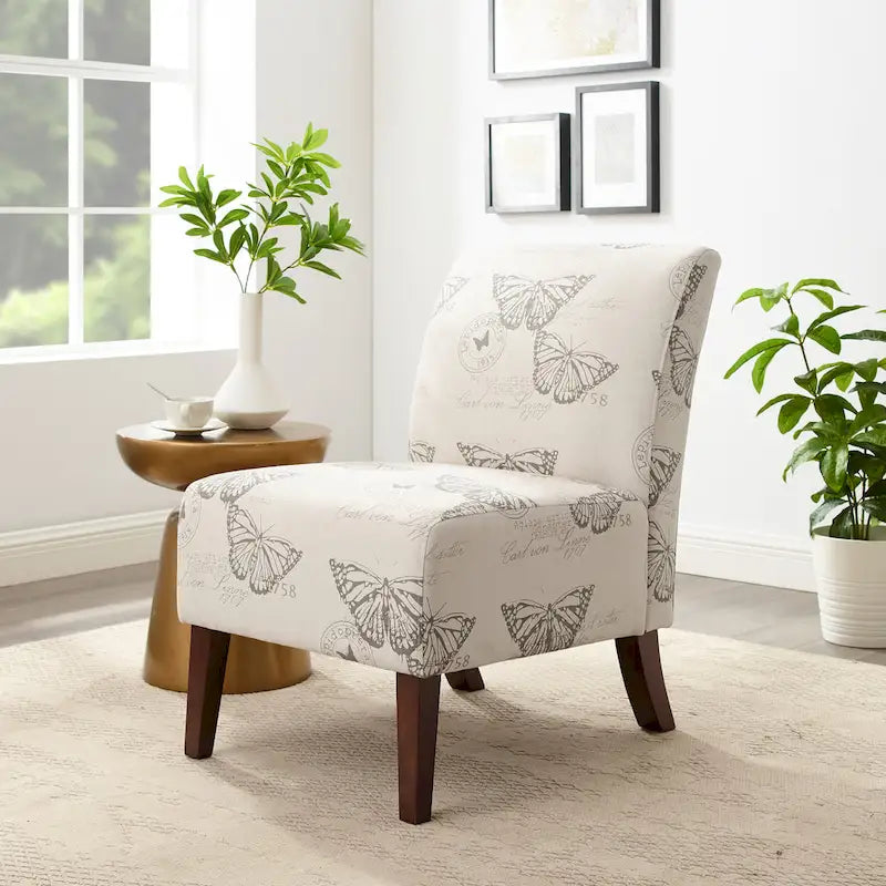 Fauteuil d'appoint Linon Bradford à motif papillon