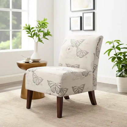 Fauteuil d'appoint Linon Bradford à motif papillon