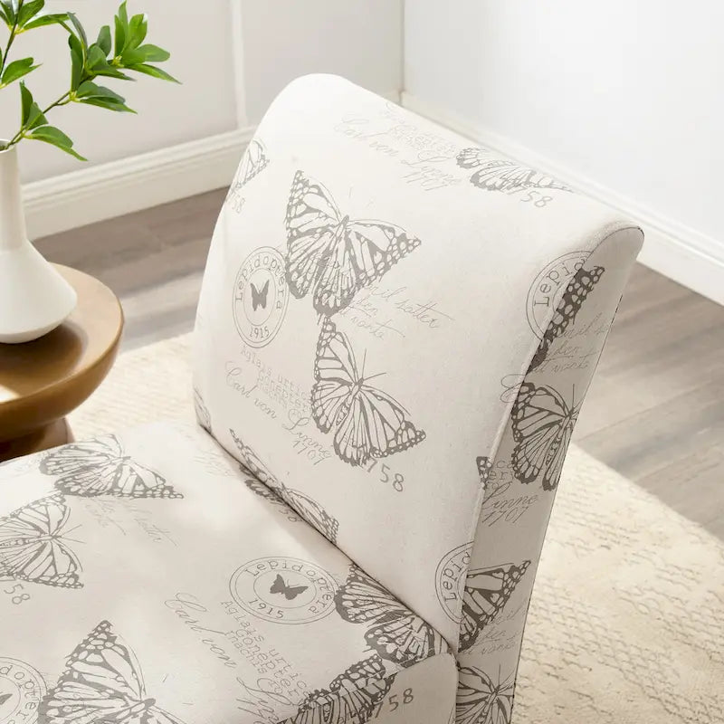 Fauteuil d'appoint Linon Bradford à motif papillon
